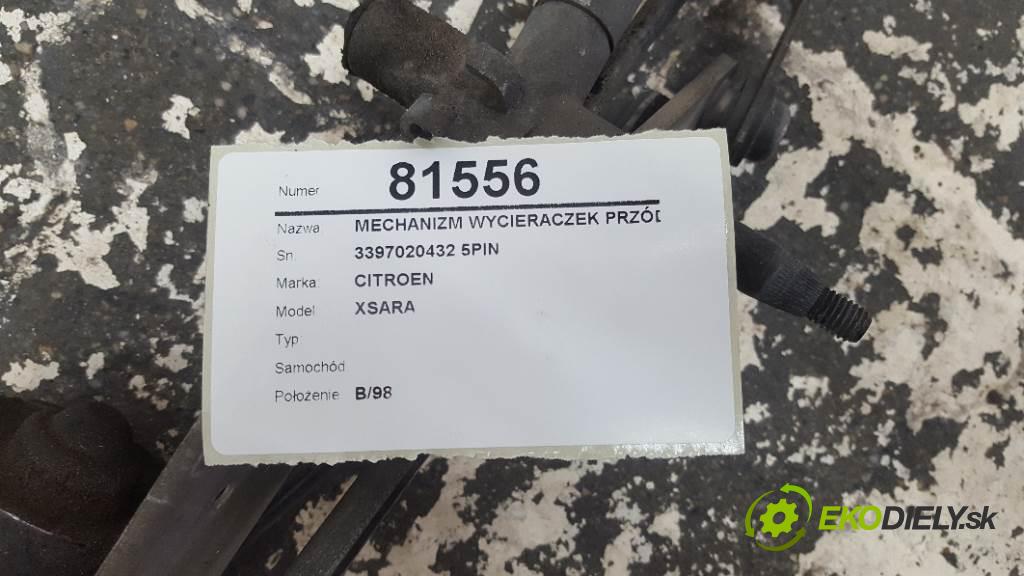 CITROEN XSARA        Mechanizmus stieračov predný 3397020432 5PIN (Motorčeky stieračov predné)