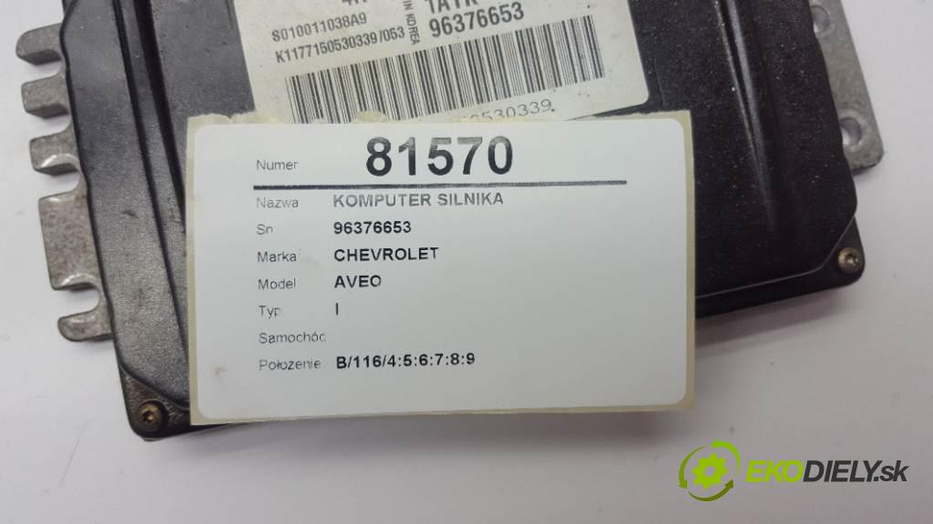 CHEVROLET AVEO    I  riadiaca jednotka Motor 96376653 (Riadiace jednotky)