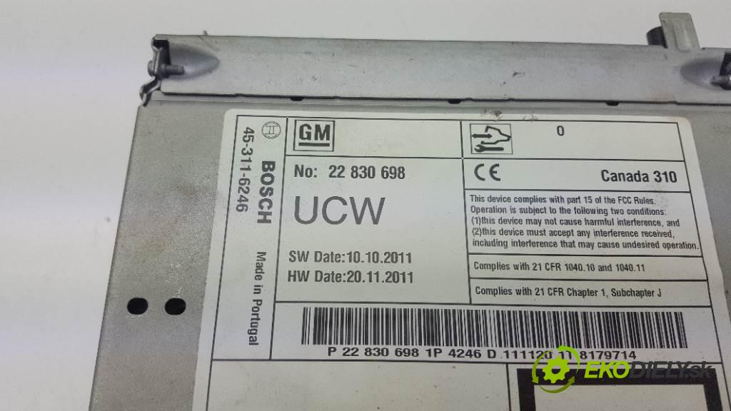 OPEL INSIGNIA A 2012 160 kW A 1956 RADIO 22830698 (Audio zariadenia)