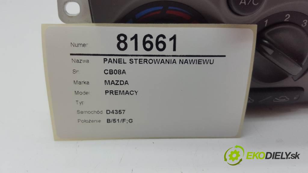 MAZDA PREMACY   2001 74kW   1840 Panel ovládania kúrenia CB08A (Prepínače, spínače, tlačidlá a ovládače kúrenia)