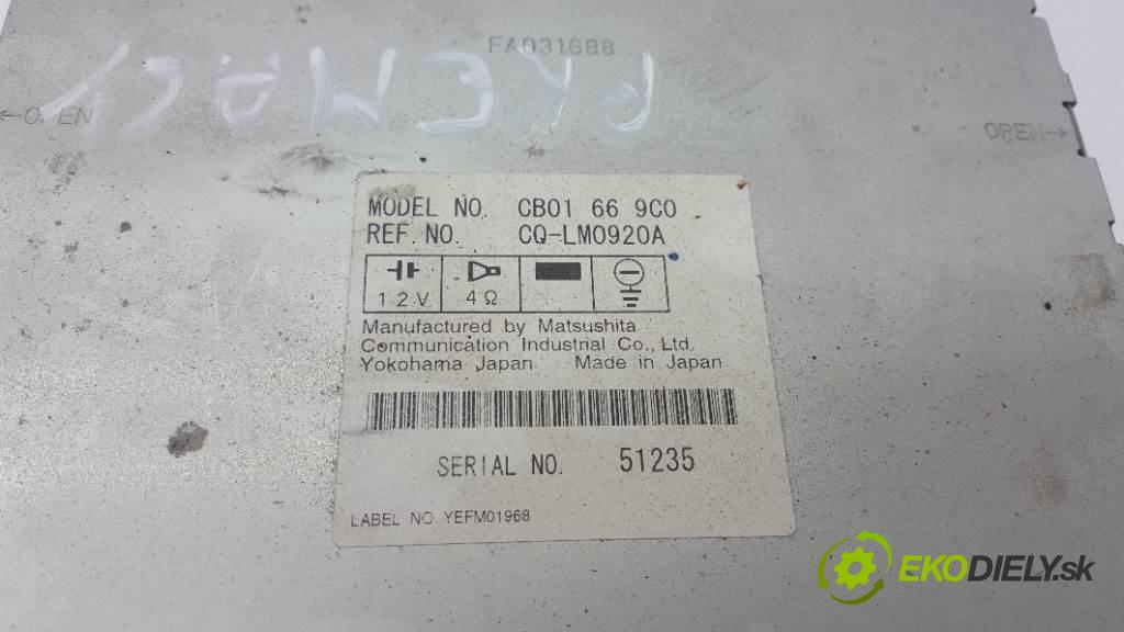 MAZDA PREMACY   2001 74kW   1840 RADIO CB01669C0 (Audio zariadenia)