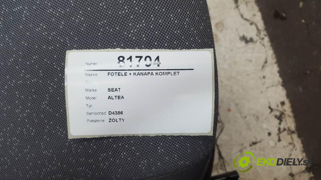 SEAT ALTEA   2006 105 kW   1524 Sedadlá, sedačky + Sedadlo
