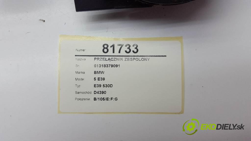 BMW 5 E39 E39 530D 2000 135kW E39 530D 2926 Prepínač kombinovaný 61318379091 (Prepínače, spínače, tlačidlá a ovládače kúrenia)