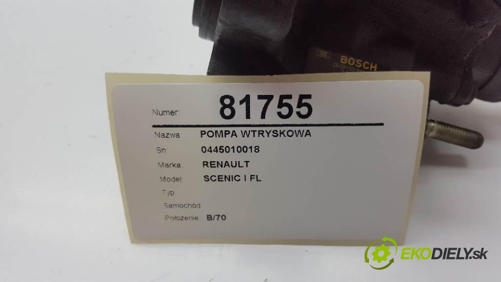 RENAULT SCENIC I FL        Pumpa vstrekovacia 0445010018 (Vstrekovacie čerpadlá)