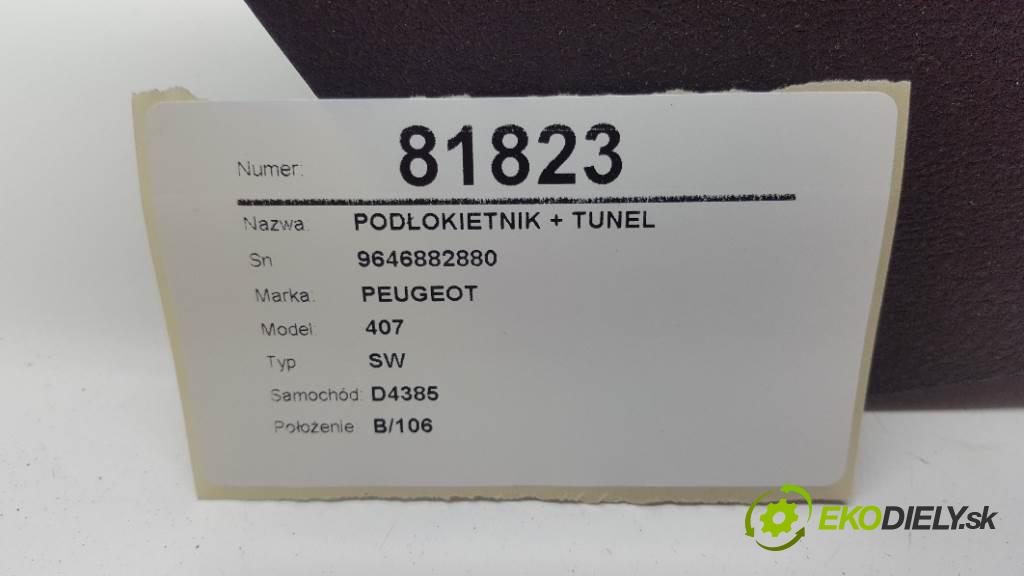 PEUGEOT 407 SW 2007 80kW SW 1560 Lakťová opierka + Tunel 9646882880