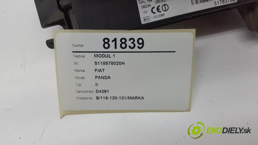 FIAT PANDA II 2006 40 kW II 1108 modul 1 S118578020H