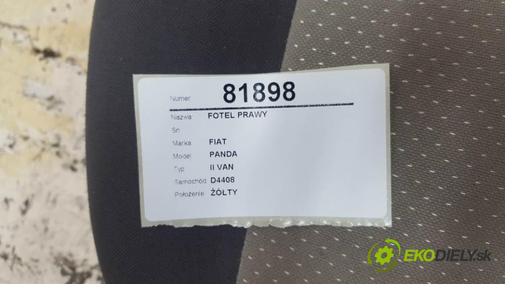 FIAT PANDA II VAN 2007 0 kW II VAN 1108 Sedadlo pravy  (Sedačky, sedadlá)