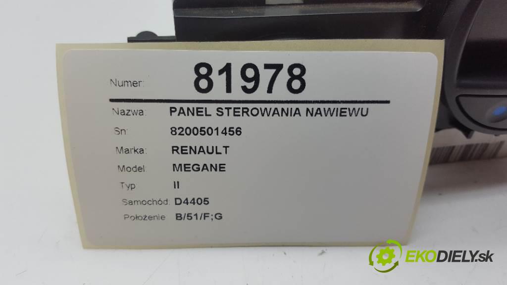 RENAULT MEGANE II 2007 82 kW II 1598 Panel ovládania kúrenia 8200501456 (Prepínače, spínače, tlačidlá a ovládače kúrenia)