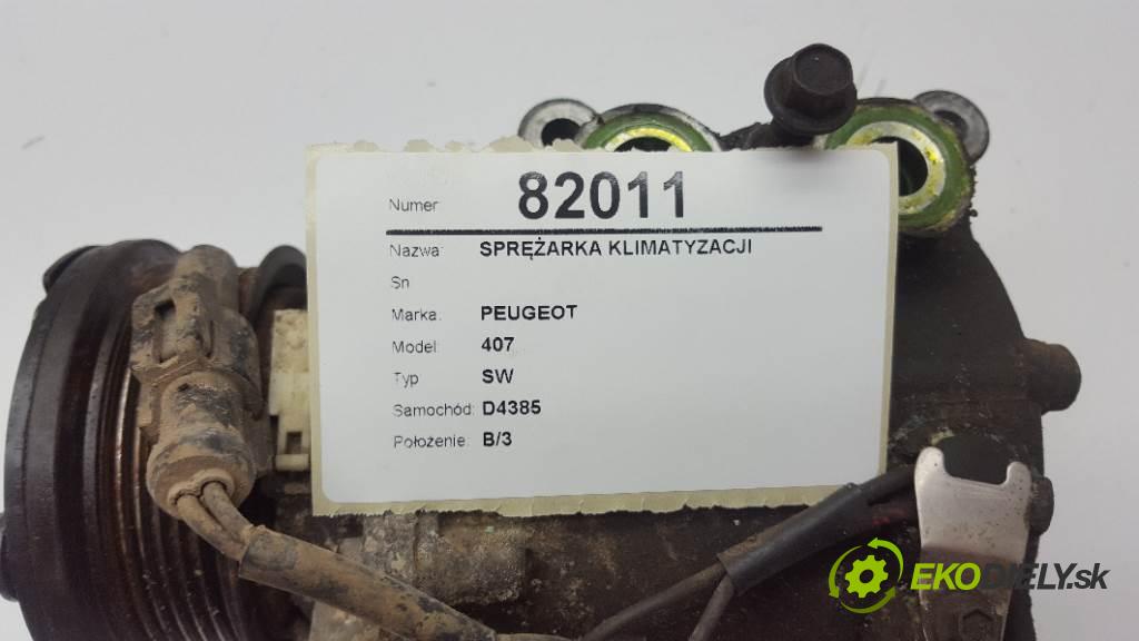 PEUGEOT 407 SW 2007 80kW SW 1560 kompresor klimatizace  (Kompresory)