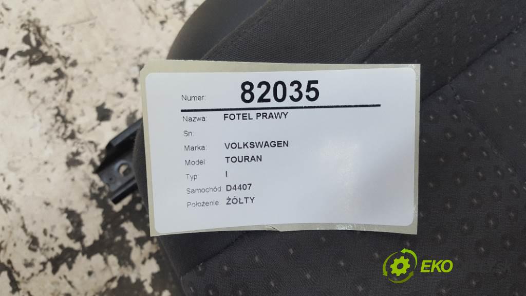 VOLKSWAGEN TOURAN I 2004 101KM I 1896 Sedadlo pravy  (Sedačky, sedadlá)