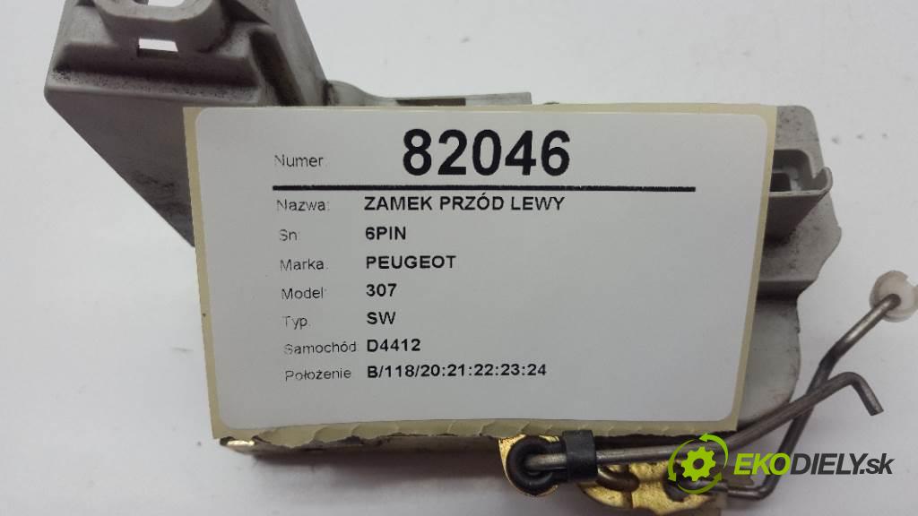 PEUGEOT 307 SW 2002 80,00 SW 1587 zámok přední část levý 6PIN