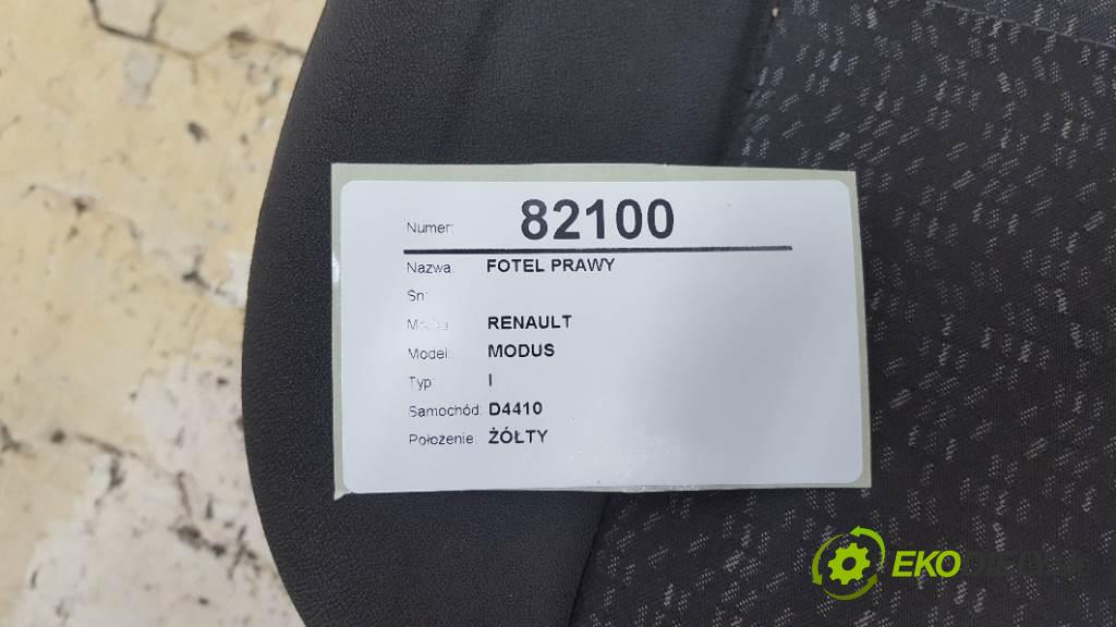 RENAULT MODUS I 2005 78kW I 1461 Sedadlo pravy  (Sedačky, sedadlá)