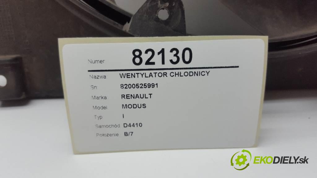 RENAULT MODUS I 2005 78kW I 1461 Ventilátor chladiča 8200525991 (Ventilátory)