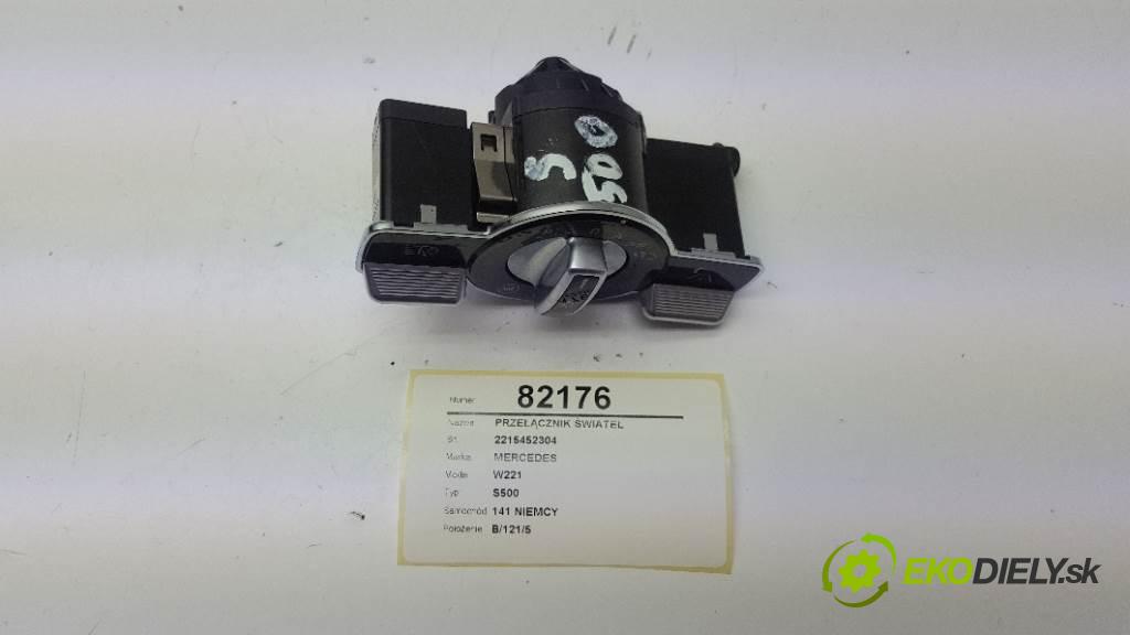 MERCEDES W221 S500 2008 388 kW S500 5.5 Prepínač svetiel 2215452304 (Prepínače, spínače, tlačidlá a ovládače kúrenia)