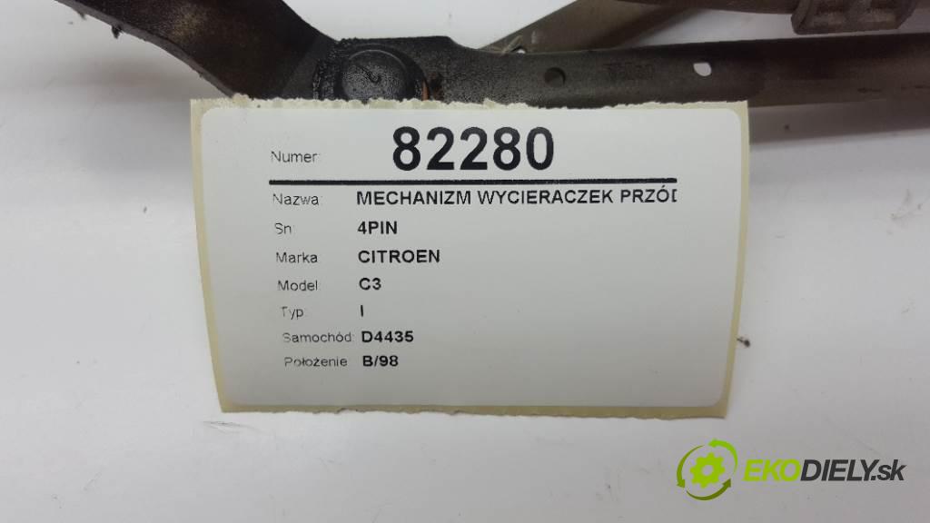 CITROEN C3 I 2003 81kW I 1587 Mechanizmus stieračov predný 4PIN (Motorčeky stieračov predné)