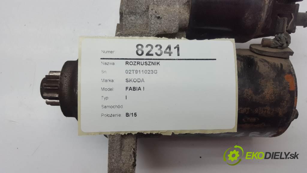 SKODA FABIA I    I   Štartér 02T911023G (Štartéry)