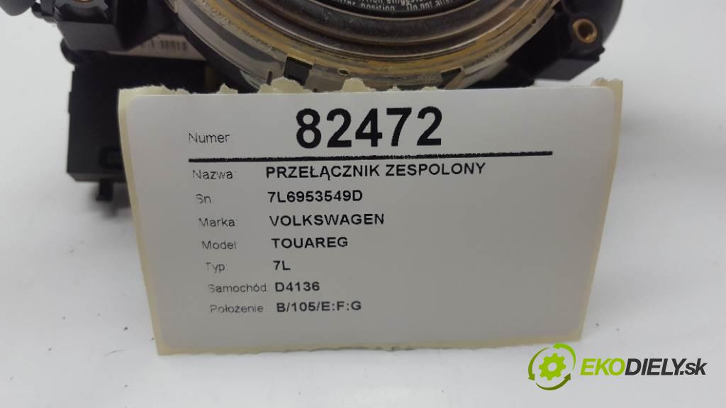 VOLKSWAGEN TOUAREG 7L 2004 230kW 7L 4921 Prepínač kombinovaný 7L6953549D (Prepínače, spínače, tlačidlá a ovládače kúrenia)