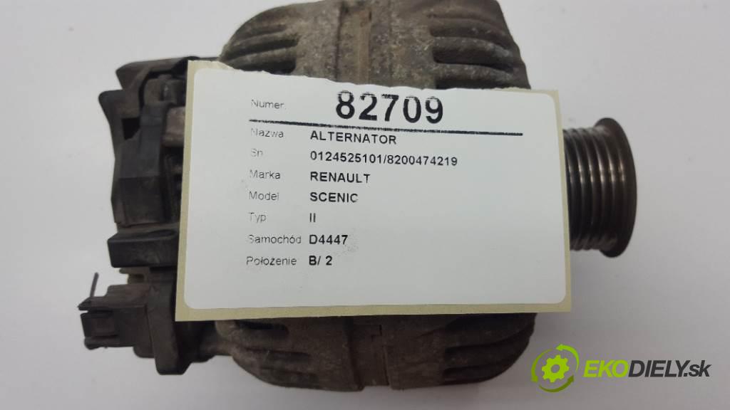 RENAULT SCENIC II 2006 88KW II 1870 Alternátor 0124525101/8200474219 (Alternátory)