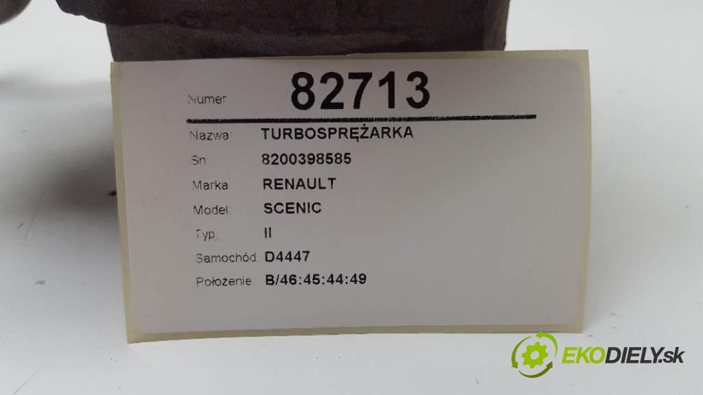 RENAULT SCENIC II 2006 88KW II 1870 Turbodúchadlo,turbo 8200398585 (Turbodúchadlá (kompletné))
