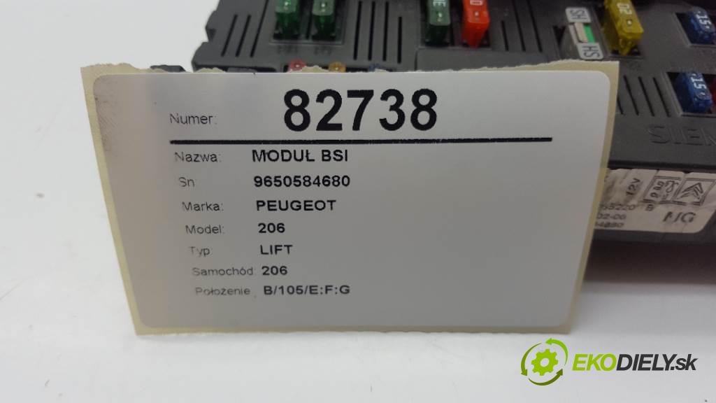 PEUGEOT 206 LIFT 2003 55KW LIFT 1360 modul BSI 9650584680 (Pojistkové skříňky)