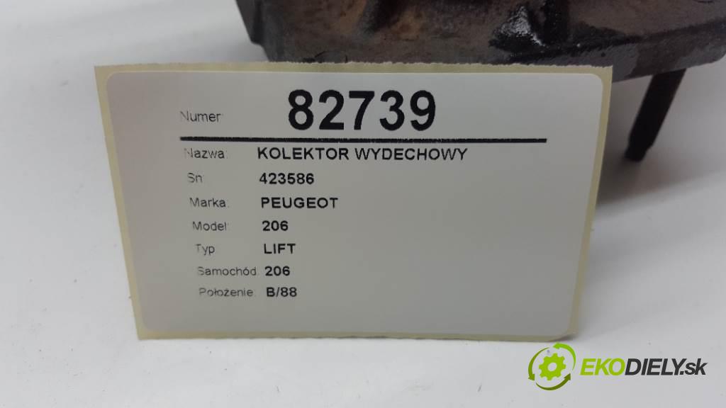 PEUGEOT 206 LIFT 2003 55KW LIFT 1360 potrubí VYČERPAT: 423586 (Výfukové potrubí)