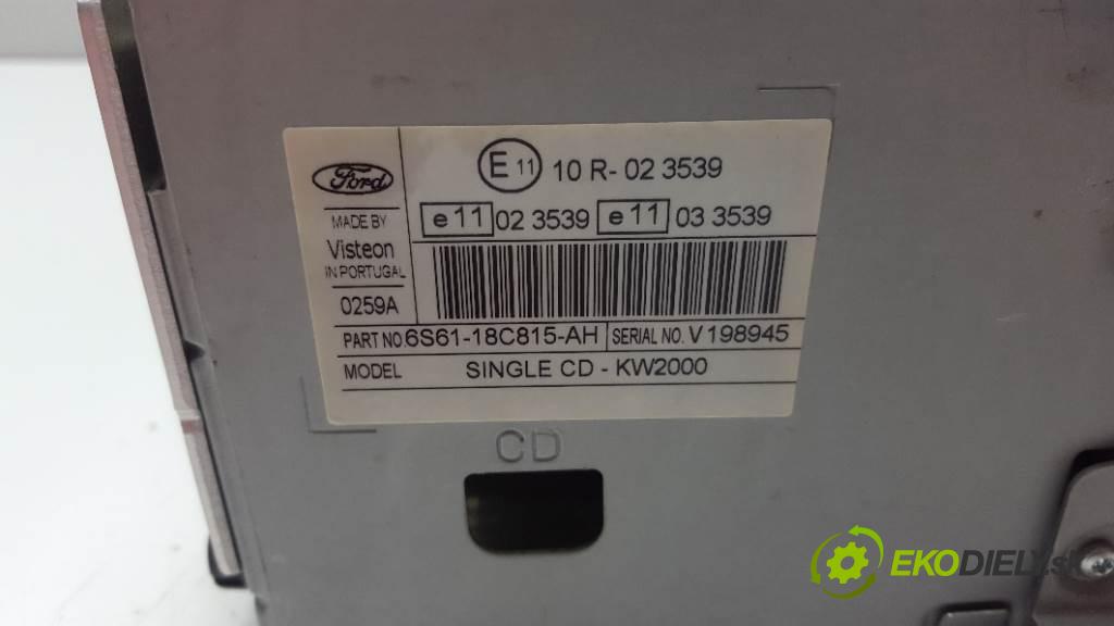 FORD FOCUS II MK2 2007 116 kW II MK2 1753 RADIO 6S6118C815AH (Audio zariadenia)