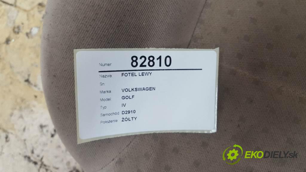 VOLKSWAGEN GOLF IV 1993 55KW IV 1598 Sedadlo ľavy  (Sedačky, sedadlá)