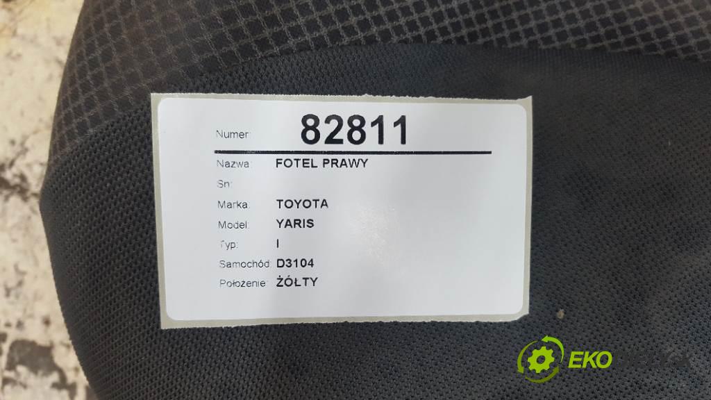 TOYOTA YARIS I 2004 75 kW I 1364 Sedadlo pravy  (Sedačky, sedadlá)