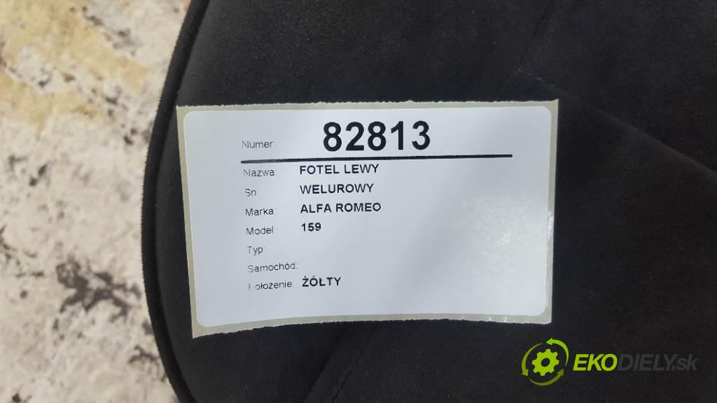 ALFA ROMEO 159        sedadlo levý WELUROWY (Sedačky, sedadla)