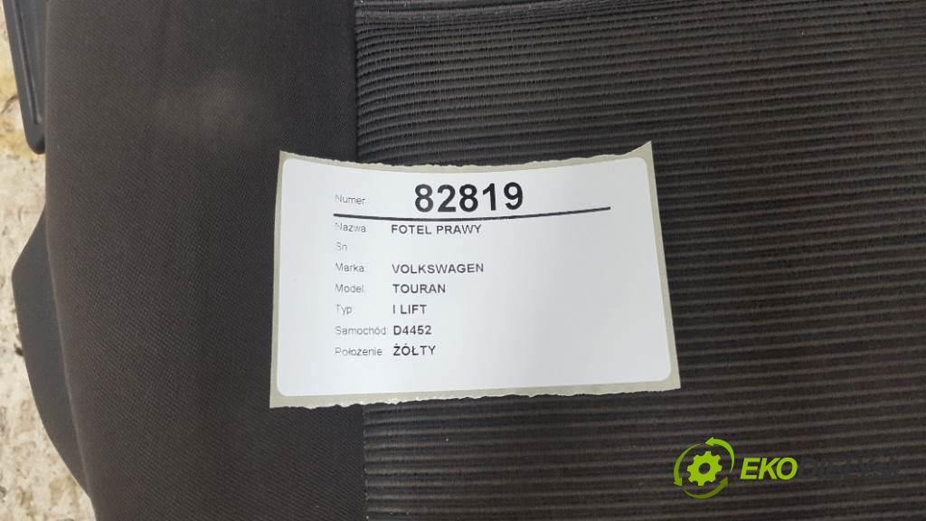VOLKSWAGEN TOURAN I LIFT 2008 77KW I LIFT 1896 Sedadlo pravy  (Sedačky, sedadlá)