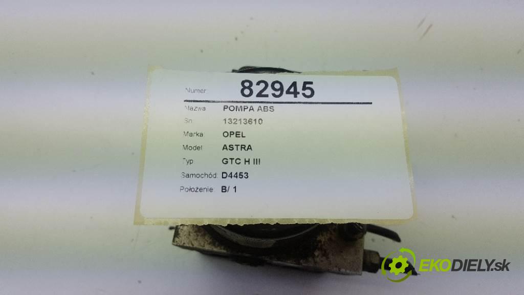 OPEL ASTRA GTC H III 2006 77kW GTC H III 1598 Pumpa ABS 13213610 (Pumpy ABS)