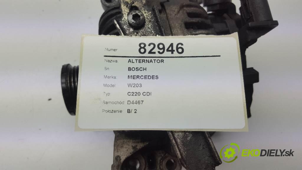 MERCEDES W203 C220 CDI 2006 150 kW C220 CDI 2148 Alternátor BOSCH  (Alternátory)