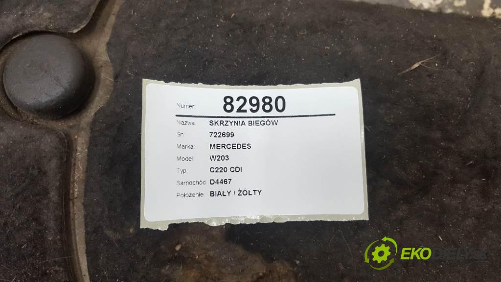 MERCEDES W203 C220 CDI 2006 150 kW C220 CDI 2148 Prevodovka 722699 (Prevodovky)