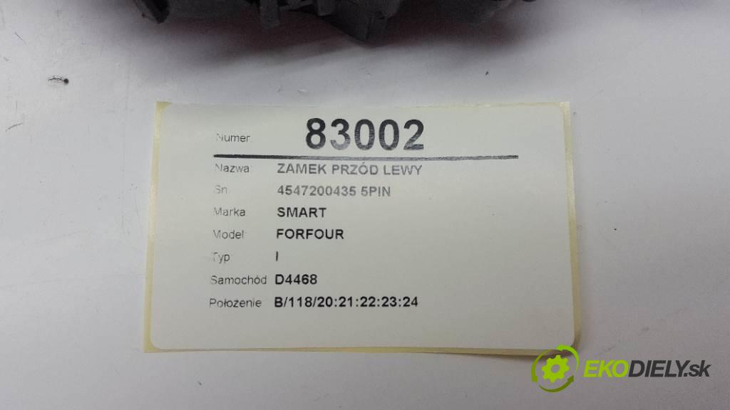 SMART FORFOUR I 2005 55kw I 1124 zámok přední část levý 4547200435 5PIN