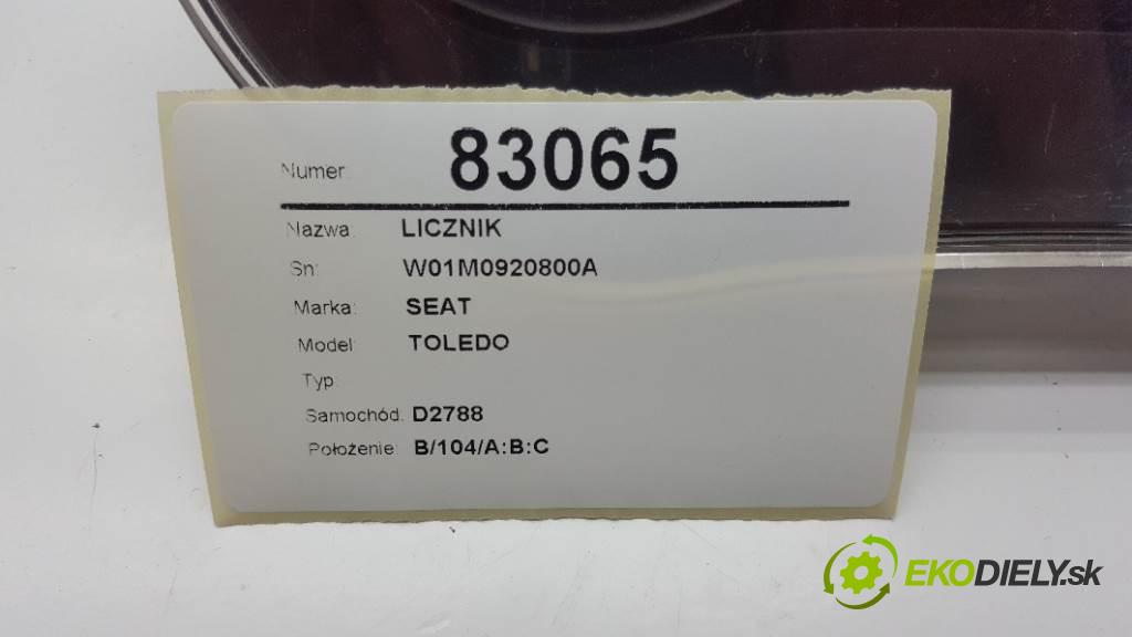 SEAT TOLEDO   2000 92KW   1781 Prístrojovka W01M0920800A (Prístrojové dosky, displeje)