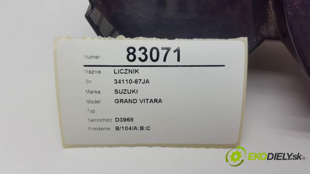 SUZUKI GRAND VITARA  2007 95kW    1870 Prístrojovka 34110-67JA (Prístrojové dosky, displeje)
