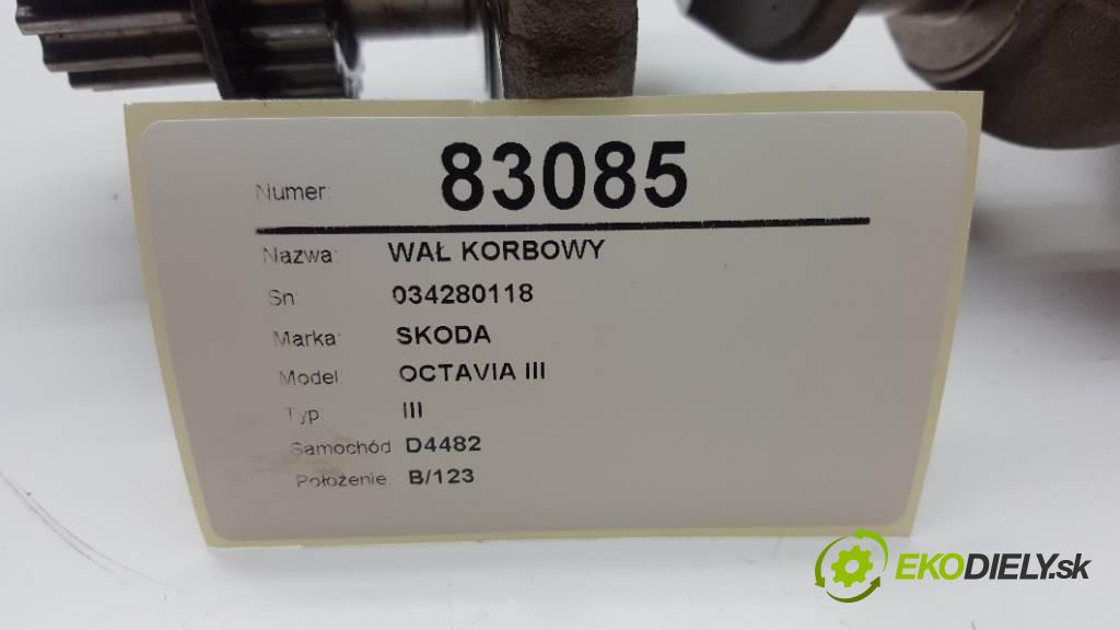 SKODA OCTAVIA III III 2018 85kw III 1598 Kardaň, hriadeľ KLIKA: 034280118 (Ostatné)
