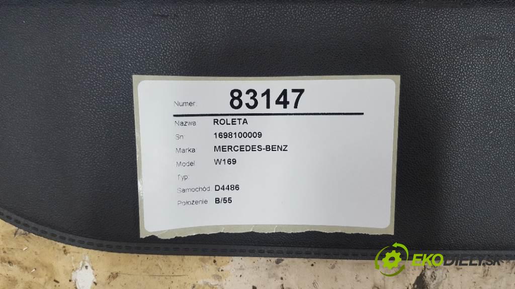 MERCEDES-BENZ W169   2008 70kw   1498 Roleta 1698100009 (Rolety kufra)