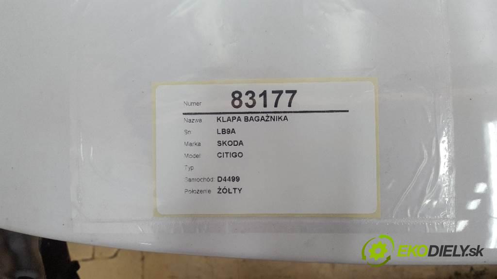 SKODA CITIGO  2017 44kw    999 kapota kufra LB9A