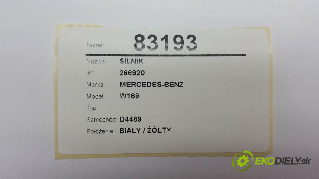 MERCEDES-BENZ W169  2002 55 kW    1689 Motor 266920 (Motory (kompletné))