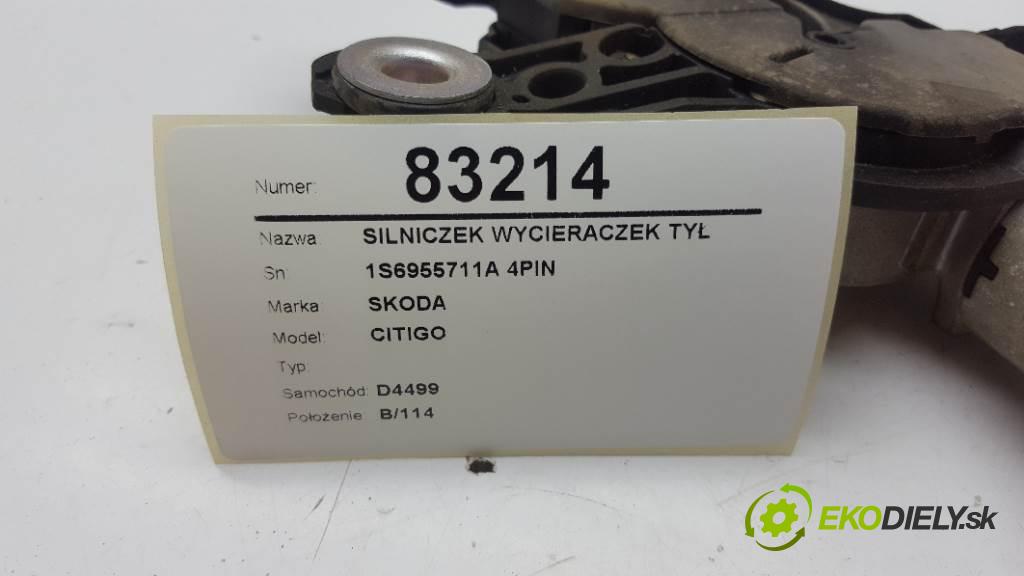 SKODA CITIGO  2017 44kw    999 motorek stěračů zadní část 1S6955711A 4PIN