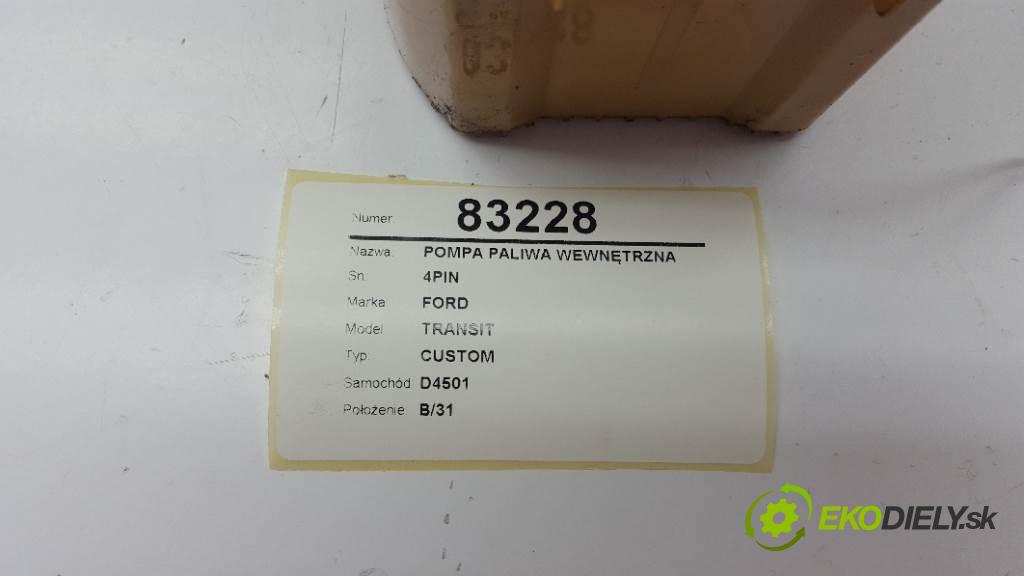 FORD TRANSIT CUSTOM 2014  CUSTOM 2200 Pumpa paliva vnútorná 4PIN (Palivové pumpy, čerpadlá, plaváky)