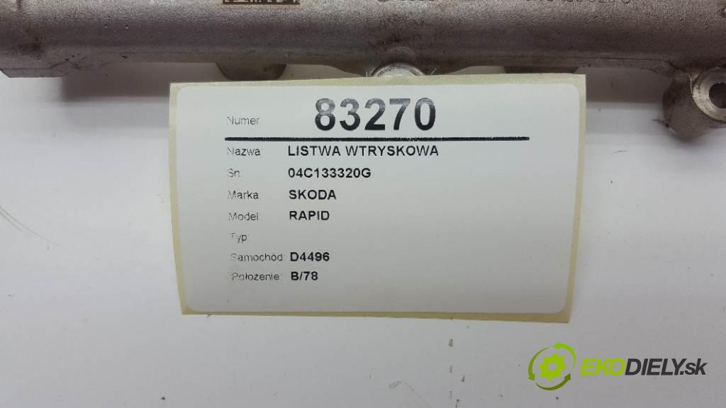 SKODA RAPID  2019 81kW    999 Lišta vstrekovacia 04C133320G (Vstrekovacie lišty)