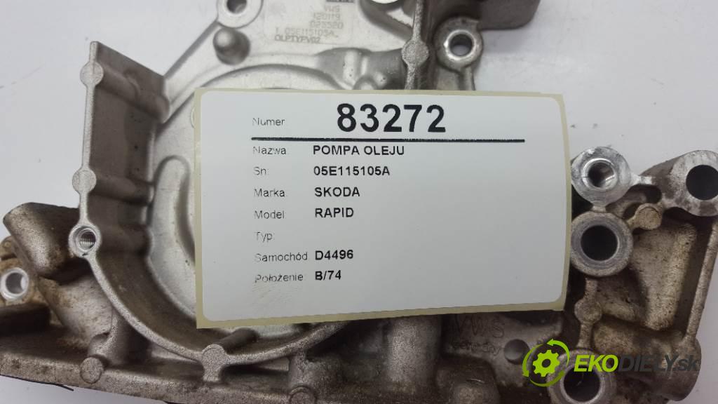 SKODA RAPID  2019 81kW    999 pumpa oleje 05E115105A (Olejové pumpy)