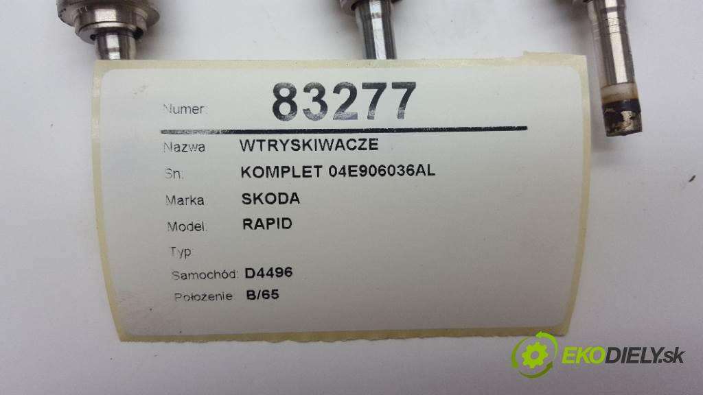 SKODA RAPID  2019 81kW   999 vstřikovací ventily KOMPLET 04E906036AL