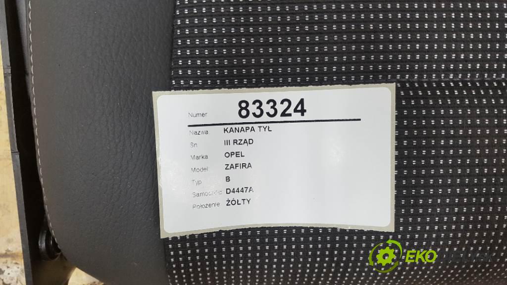 OPEL ZAFIRA B 2007 0 kW B 0 Sedadlo zad III RZĄD (Sedačky, sedadlá)