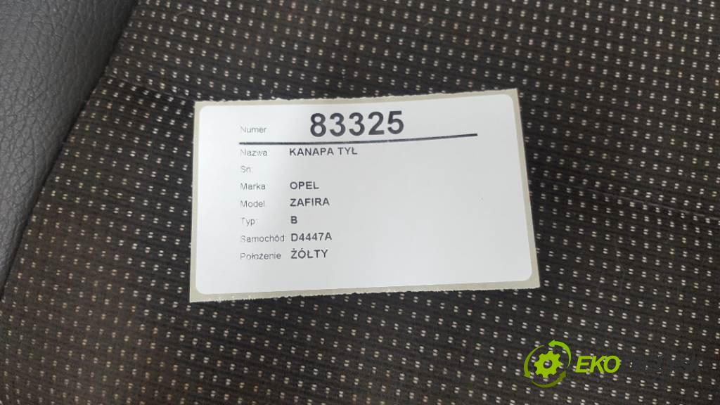 OPEL ZAFIRA B 2007 0 kW B 0 Sedadlo zad  (Sedačky, sedadlá)