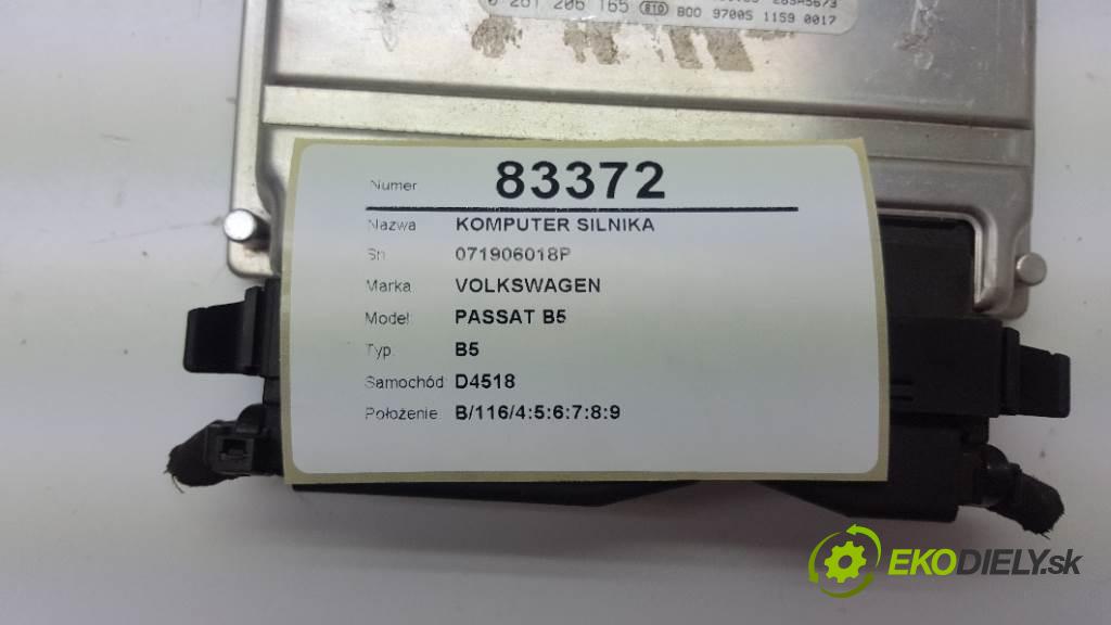VOLKSWAGEN PASSAT B5 B5 1998 110kw B5 2324 riadiaca jednotka Motor 071906018P (Riadiace jednotky)