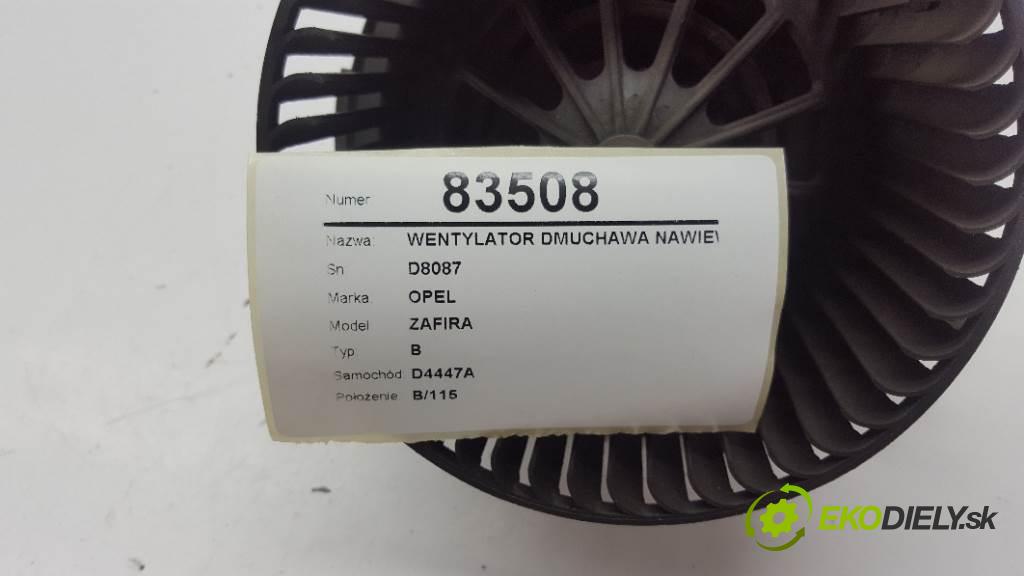 OPEL ZAFIRA B 2007 88kw B 1910 ventilátor topení D8087 (Ventilátory topení)