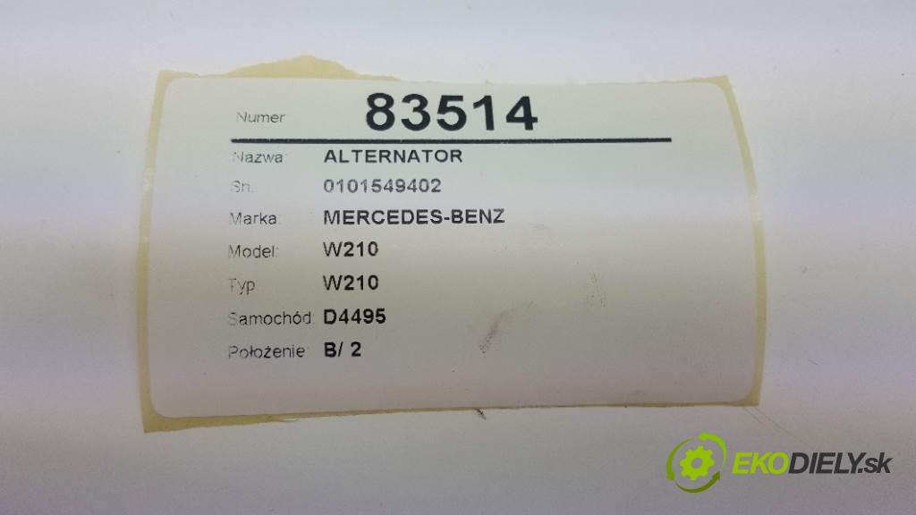 MERCEDES-BENZ W210 W210 1997 55kw W210 2155 Alternátor 0101549402 (Alternátory)